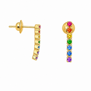 Brinco em Ouro 18K com Zircônia