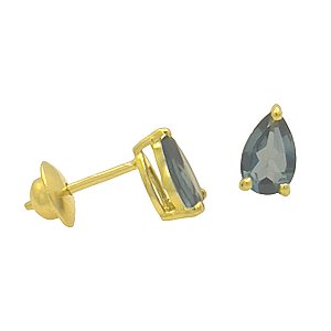 Brinco em Ouro 18K com Pedra Natural
