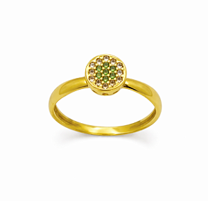 Anel em Ouro 18K com Zircônia