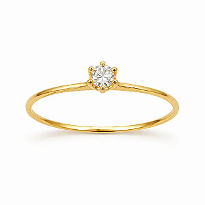 Anel em Ouro 18K Com Diamantes 0.16 CT