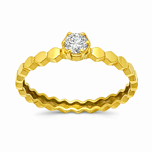 Anel em Ouro 18K com Diamante 0.20 CT