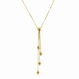 Gargantilha em Ouro 18K Gravatinha com Bolinhas