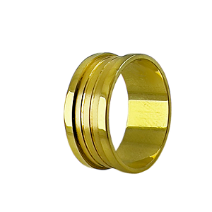 Aliança em Ouro 18K 9,00 mm Diamantada