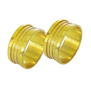 Aliança em Ouro 18K 9,00 mm Diamantada