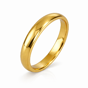 Aliança em Ouro 18K 3,00 mm acabamento Polido.