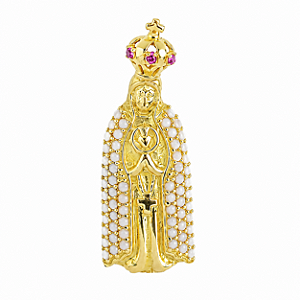 Pingente em Ouro 18K Nossa Senhora de Fatima