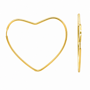 Argola em Ouro 18K Coração