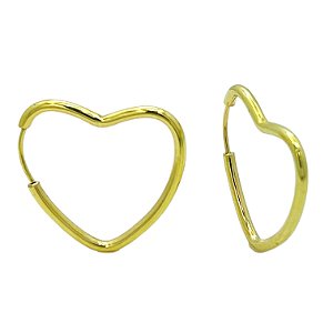 Argola em Ouro 18K Coração