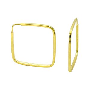 Argola em Ouro 18K Quadrada