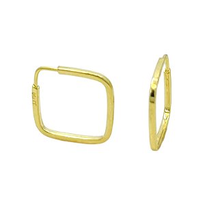 Argola em Ouro 18K Quadrada