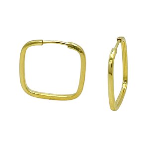 Argola em Ouro 18K Quadrada