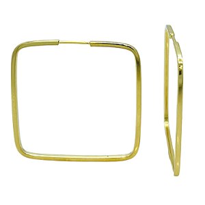 Argola em Ouro 18K Quadrada