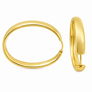 Argola em Ouro 18K Oval