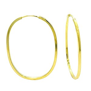 Argola em Ouro 18K Oval