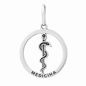 Pingente em Prata 925 Medicina