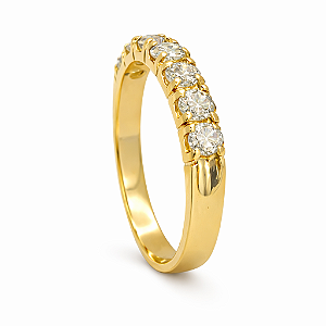 Anel em Ouro 18K Com 6 Diamantes