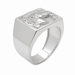 Anel em Prata 925 cavalo com Zirconias.