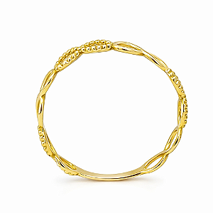 Anel em Ouro 18K Infinito Bolinha