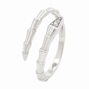 Anel em Prata 925 Cobra com Zirconias
