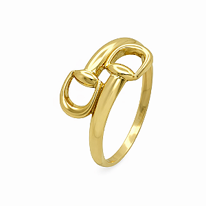 Anel em Ouro 18k Fivela Dupla