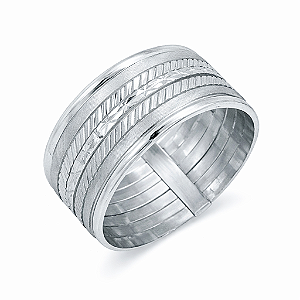 Anel em Ouro Branco 18K 7 Fios