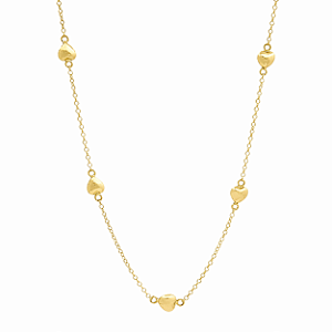 Gargantilha em Ouro 18k Coraçoes