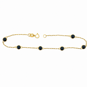 Pulseira em Ouro 18K de Zirconia Negra