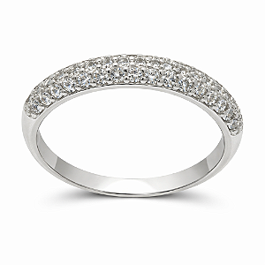 Anel em Prata 925 com Zircônia Branca