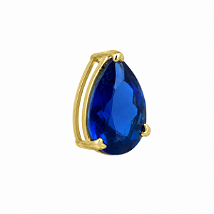 Pingente em Ouro 18k Gota Ponto de Luz Escuro