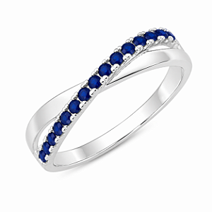 Anel em Prata 925 X Azul Royal