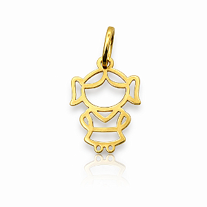 Pingente em Ouro 18K Menina