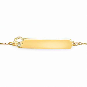 Pulseira em Ouro 18K de Chapinha Infantil Menina