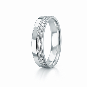 Aliança em prata 925 Diamantada