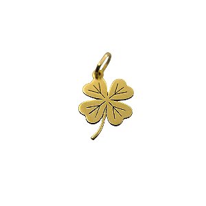 Pingente em Ouro 18k Trevo de 4 Folhas