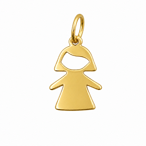 Pingente em Ouro 18k Menina