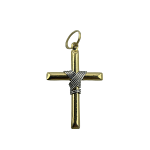 Pingente em Ouro 18k Cruz Palito com Fio