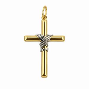 Pingente em Ouro 18k Cruz Palito com Fio