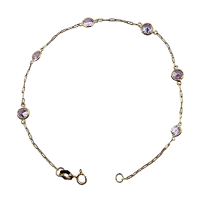 Pulseira em Ouro 18K com Zirconias