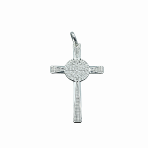 Pingente em Prata 925 Cruz São Bento