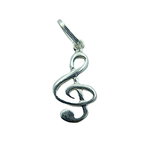 Pingente em Prata 925 Letra Musical Clave de Sol