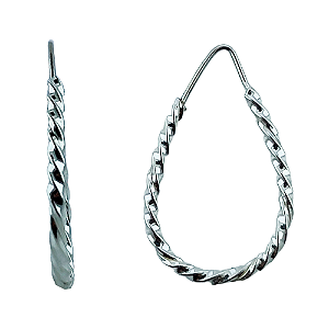 Argola em Prata 925 Gota Torcida