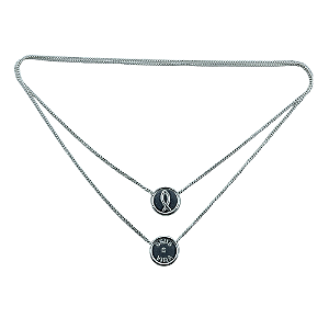 Escapulario em Prata 925 Deus e Fiel