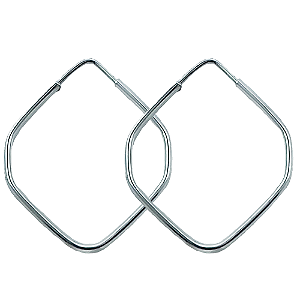 Argola em Prata 925 Sextavada