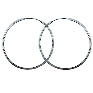 Argola em Prata 925 Redonda Fio Quadrado