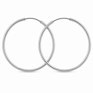 Argola em Prata 925 Redonda Fio Quadrado