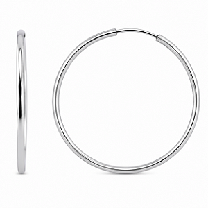 Argola em Prata 925 Redonda Fio Quadrado