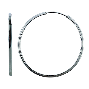 Argola em Prata 925 Redonda Fio Quadrado