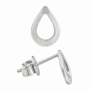 Brinco em Prata 925 Gota Vazada