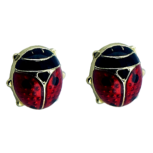 Brinco em Ouro 18k Joaninha Infantil