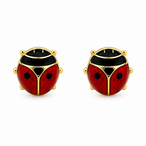 Brinco em Ouro 18k Joaninha Infantil